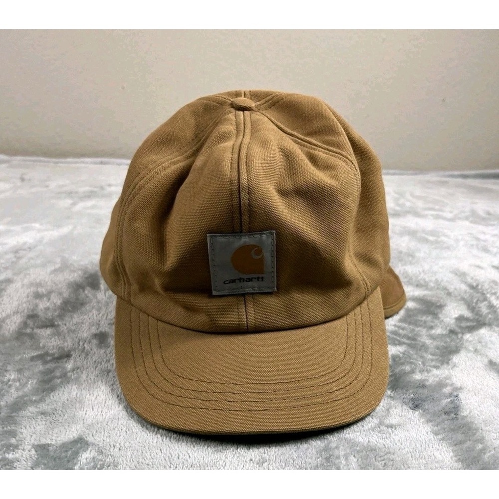 VTG Carhartt Hat Men Large Brown Lined Canvas Trapper Ear Flap Hunting USA Made